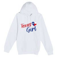 Texas Pride Cute Home State Texas Girl Premium Pullover Hoodie