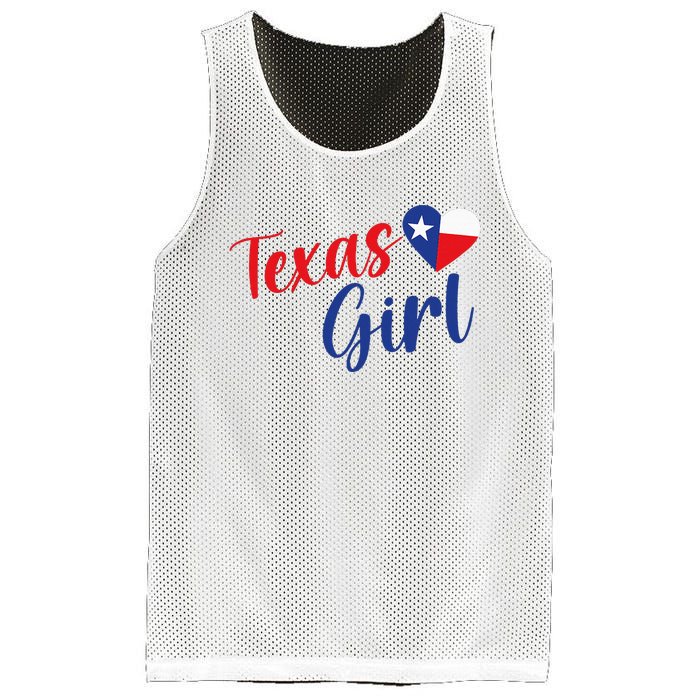 Texas Pride Cute Home State Texas Girl Mesh Reversible Basketball Jersey Tank