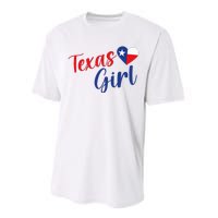 Texas Pride Cute Home State Texas Girl Performance Sprint T-Shirt