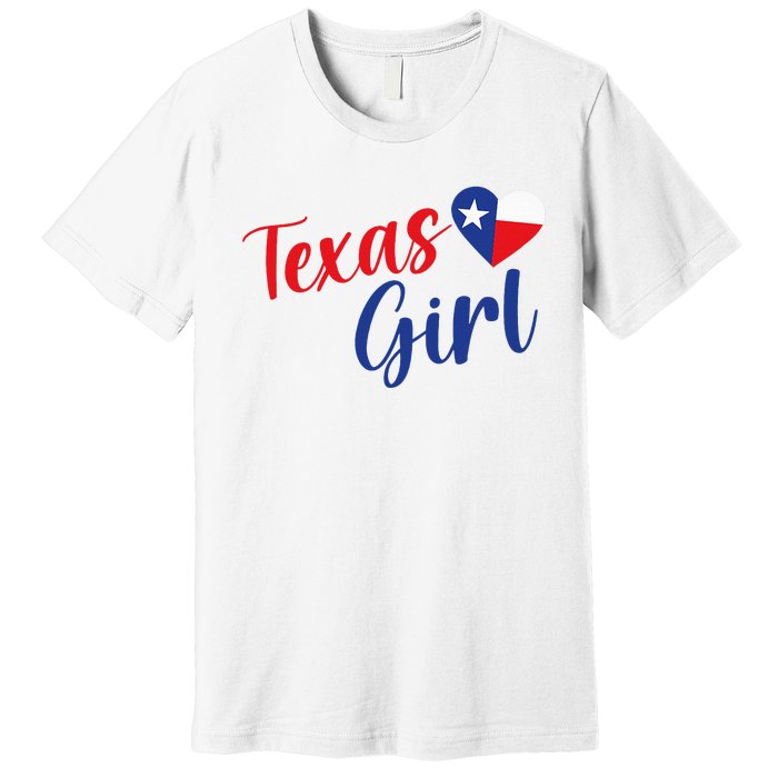 Texas Pride Cute Home State Texas Girl Premium T-Shirt