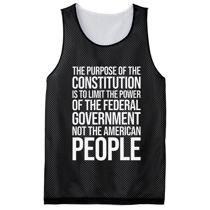 The Purpose Constitution Is Limit Power Of The Federal Mesh Reversible Basketball Jersey Tank