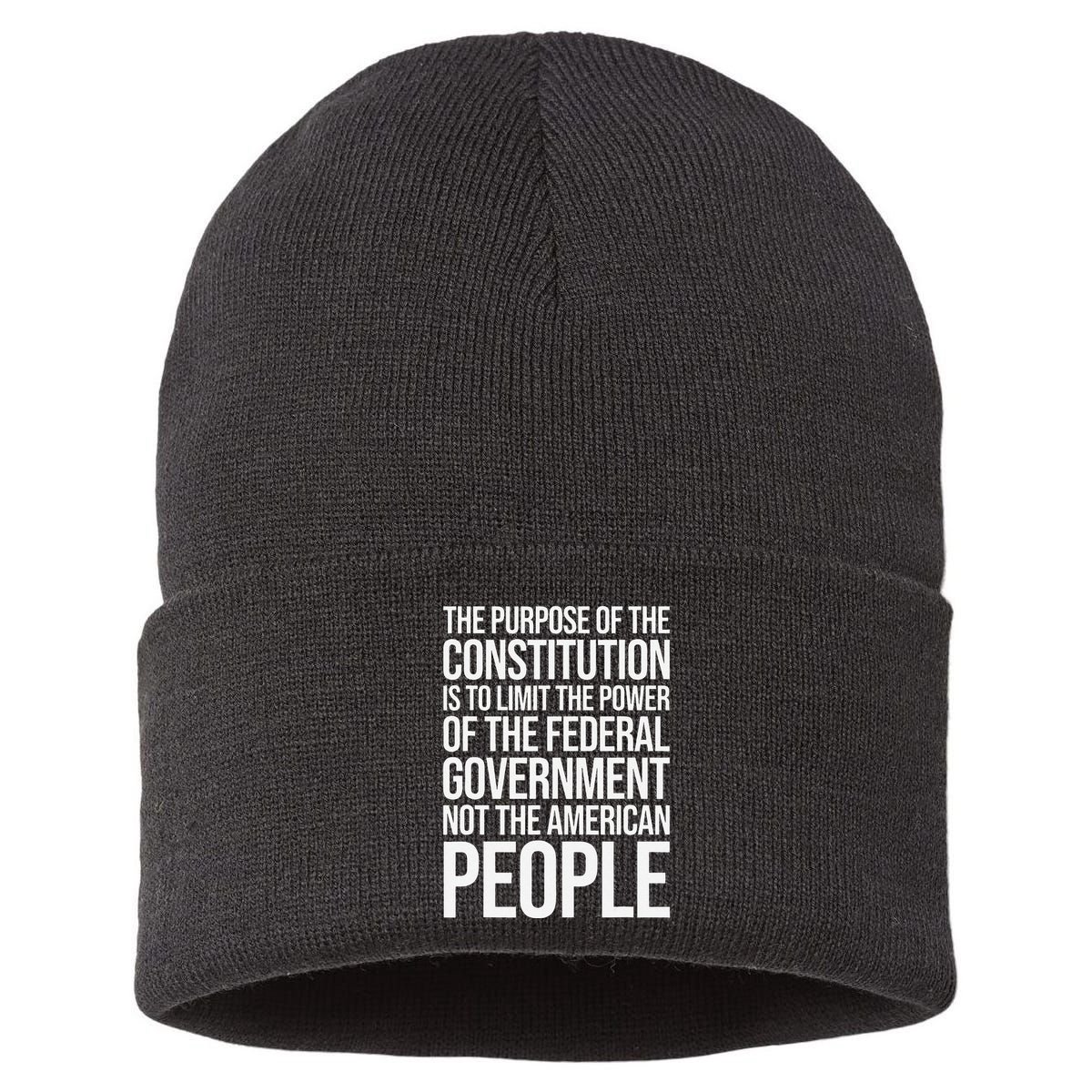The Purpose Constitution Is Limit Power Of The Federal Sustainable Knit Beanie