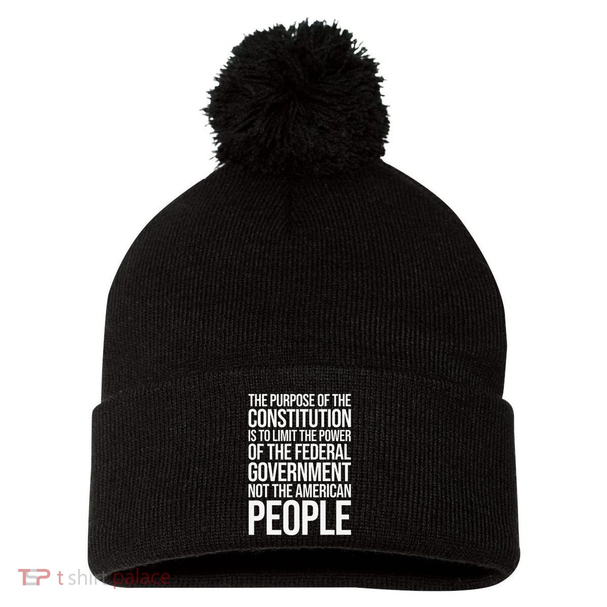The Purpose Constitution Is Limit Power Of The Federal Pom Pom 12in Knit Beanie