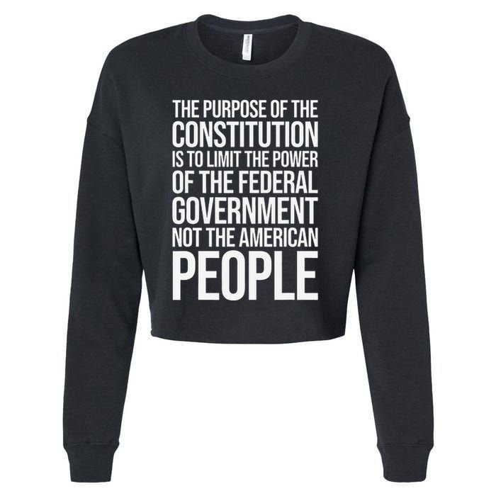 The Purpose Constitution Is Limit Power Of The Federal Cropped Pullover Crew