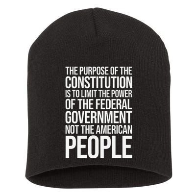 The Purpose Constitution Is Limit Power Of The Federal Short Acrylic Beanie