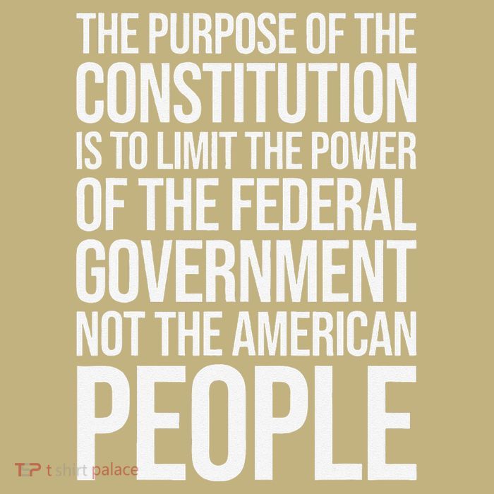 The Purpose Constitution Is Limit Power Of The Federal Button