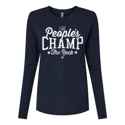 The Peoples Champ The Roc.K Womens Cotton Relaxed Long Sleeve T-Shirt