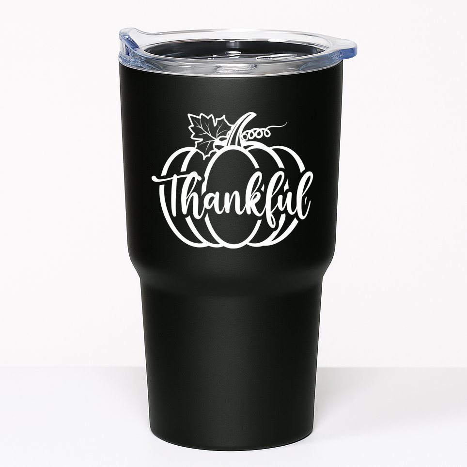 Thankful Pumpkin Cute Cozy Tumbler