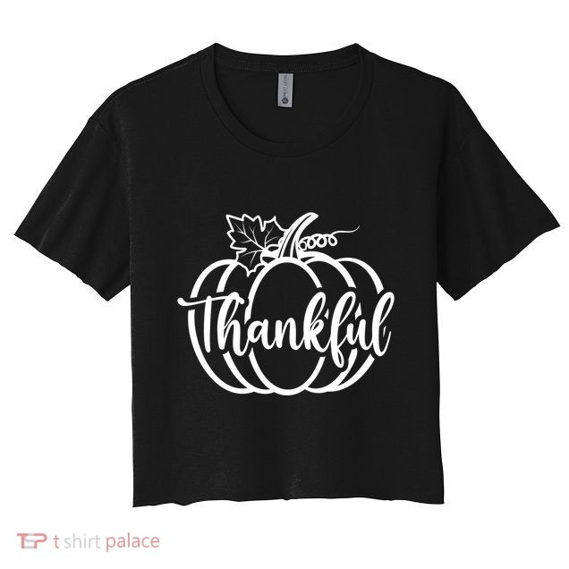 Thankful Pumpkin Cute Cozy Crop Top