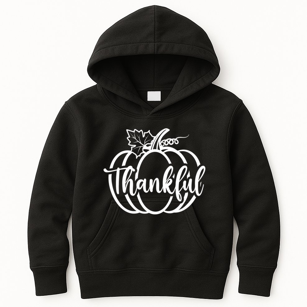 Thankful Pumpkin Cute Cozy Kids Hoodie
