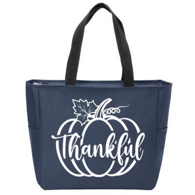 Thankful Pumpkin Cute Cozy Zip Tote Bag