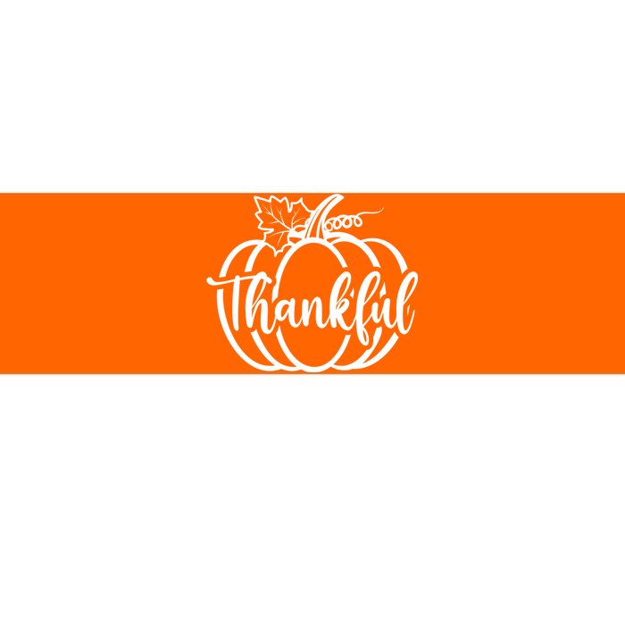 Thankful Pumpkin Cute Cozy Bumper Sticker