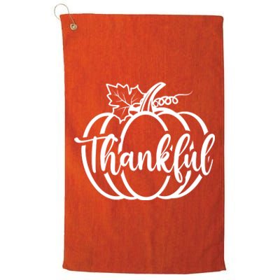 Thankful Pumpkin Cute Cozy Platinum Collection Golf Towel