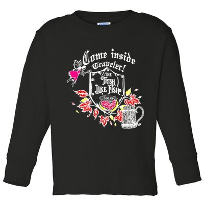 Trisha Paytas Come Inside Traveler The Trish Like Fish Tavern Toddler Long Sleeve Shirt