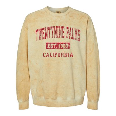 Twentynine Palms California Ca Vintage Colorblast Crewneck Sweatshirt