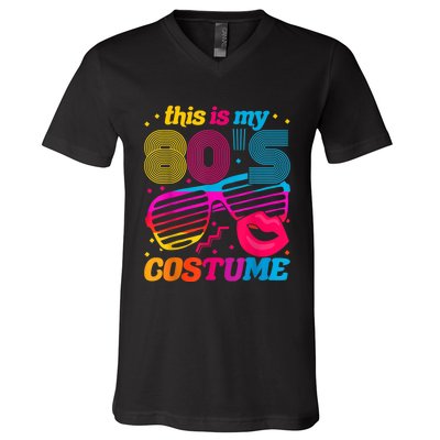 Theme Party Costume 80s V-Neck T-Shirt