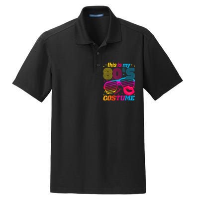 Theme Party Costume 80s Dry Zone Grid Polo