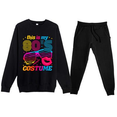 Theme Party Costume 80s Premium Crewneck Sweatsuit Set