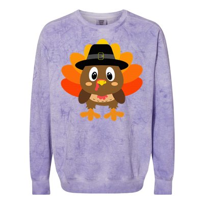 Turkey Pilgrim Costume Thanksgiving Colorblast Crewneck Sweatshirt