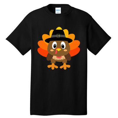 Turkey Pilgrim Costume Thanksgiving Tall T-Shirt