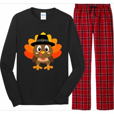 Turkey Pilgrim Costume Thanksgiving Long Sleeve Pajama Set