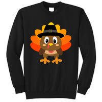 Turkey Pilgrim Costume Thanksgiving Tall Sweatshirt