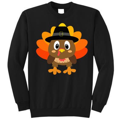 Turkey Pilgrim Costume Thanksgiving Tall Sweatshirt