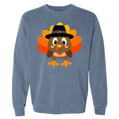 Turkey Pilgrim Costume Thanksgiving Garment-Dyed Sweatshirt