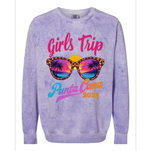 Trip Punta Cana 2025 Matching Summer Vacation Women Colorblast Crewneck Sweatshirt