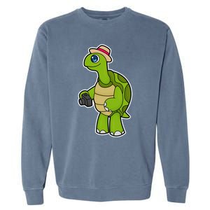 Turtle Photographer Camera Gift Garment-Dyed Sweatshirt