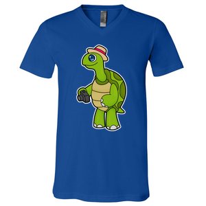 Turtle Photographer Camera Gift V-Neck T-Shirt