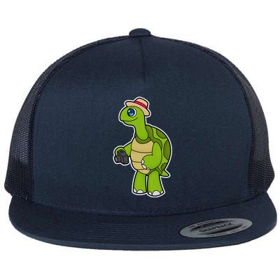 Turtle Photographer Camera Gift Flat Bill Trucker Hat