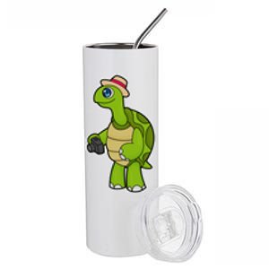 Turtle Photographer Camera Gift Stainless Steel Tumbler