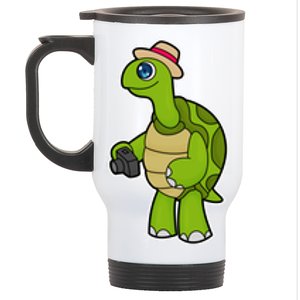 Turtle Photographer Camera Gift Stainless Steel Travel Mug