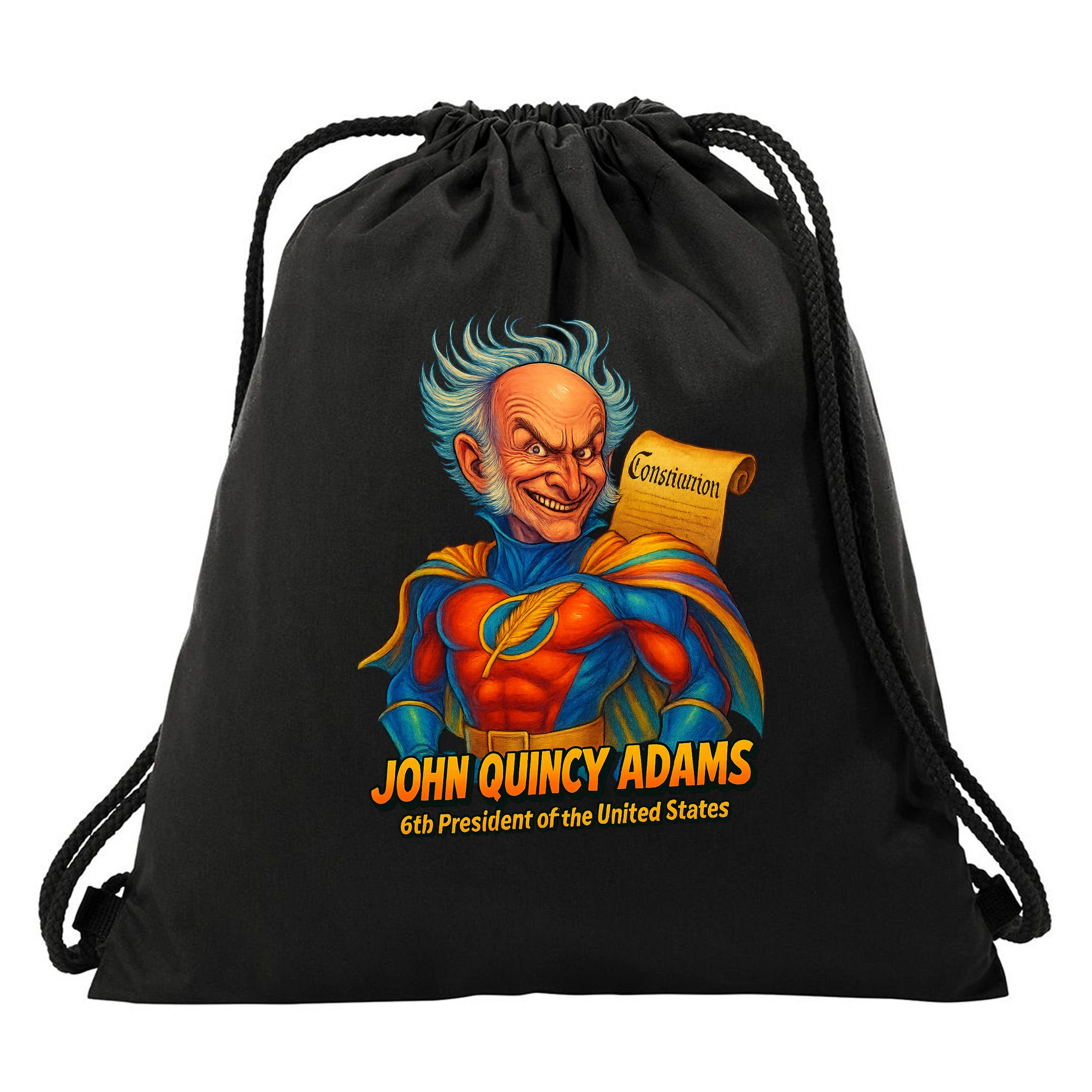 The Presidential Chronicles John Quincy Adams Drawstring Bag