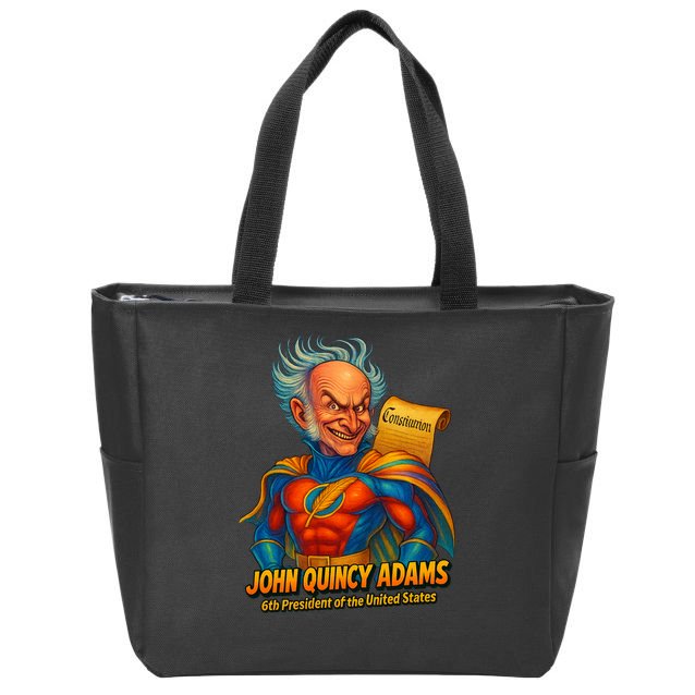 The Presidential Chronicles John Quincy Adams Zip Tote Bag