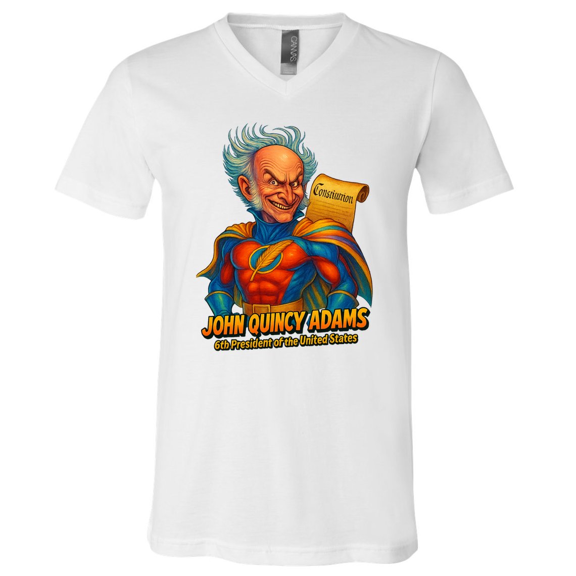 The Presidential Chronicles John Quincy Adams V-Neck T-Shirt