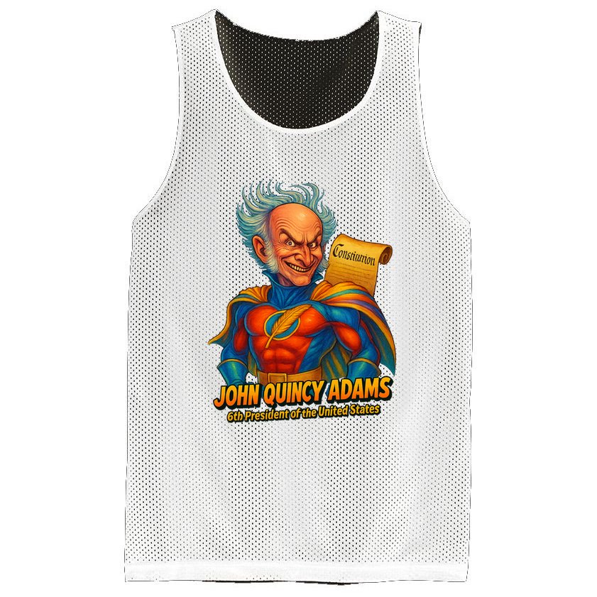 The Presidential Chronicles John Quincy Adams Mesh Reversible Basketball Jersey Tank