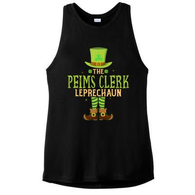 The Peims Clerk Leprechaun Funny Matching St Patricks Day Great Gift Ladies PosiCharge Tri-Blend Wicking Tank