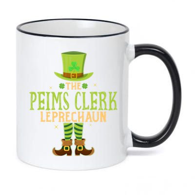 The Peims Clerk Leprechaun Funny Matching St Patricks Day Great Gift 11oz Black Color Changing Mug