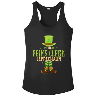 The Peims Clerk Leprechaun Funny Matching St Patricks Day Great Gift Ladies PosiCharge Competitor Racerback Tank