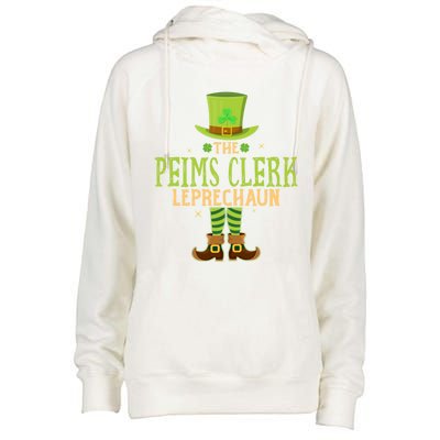 The Peims Clerk Leprechaun Funny Matching St Patricks Day Great Gift Womens Funnel Neck Pullover Hood