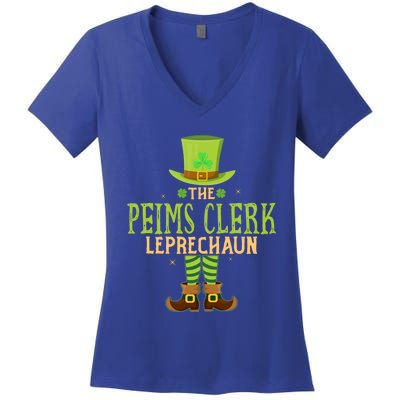 The Peims Clerk Leprechaun Funny Matching St Patricks Day Great Gift Women's V-Neck T-Shirt