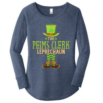 The Peims Clerk Leprechaun Funny Matching St Patricks Day Great Gift Women's Perfect Tri Tunic Long Sleeve Shirt