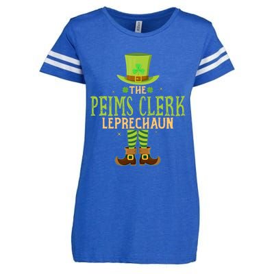 The Peims Clerk Leprechaun Funny Matching St Patricks Day Great Gift Enza Ladies Jersey Football T-Shirt