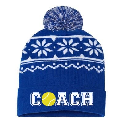 Tennis Player Coach Sports Dad Gift For Tennis Trainer Meaningful Gift USA-Made Snowflake Beanie