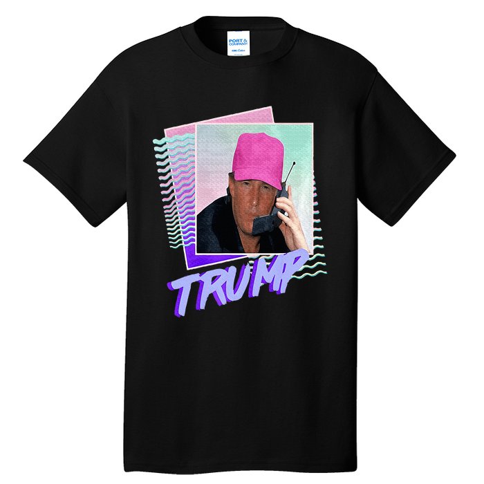 Trump Pink Cap Making Phone Call Tall T-Shirt