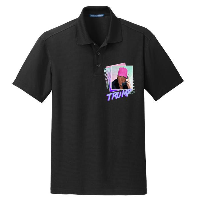 Trump Pink Cap Making Phone Call Dry Zone Grid Polo