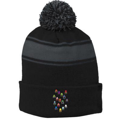 The Peloton – Cyclists Active Stripe Pom Pom Beanie