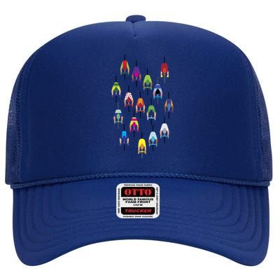 The Peloton – Cyclists Active High Crown Mesh Back Trucker Hat